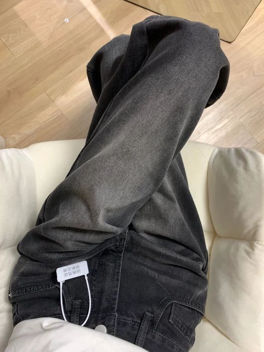 Plus Size High-Waist Wide-Leg Jeans – Loose Fit Fashion Denim Pants for Women (Autumn Collection)